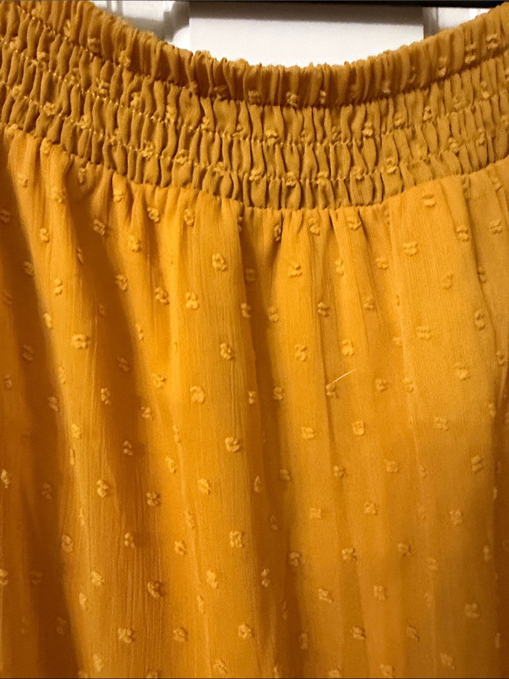 JODIFL Mustard Off-Shoulder Smocked Blouse - Picture 3 of 3